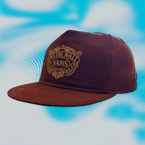 Classic Burgundy & Gold Vans Off the Wall Est. 1966 Skateboarder SnapBack Hat